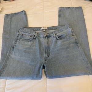 Agolde Men's Denim Blue Relaxed Jeans